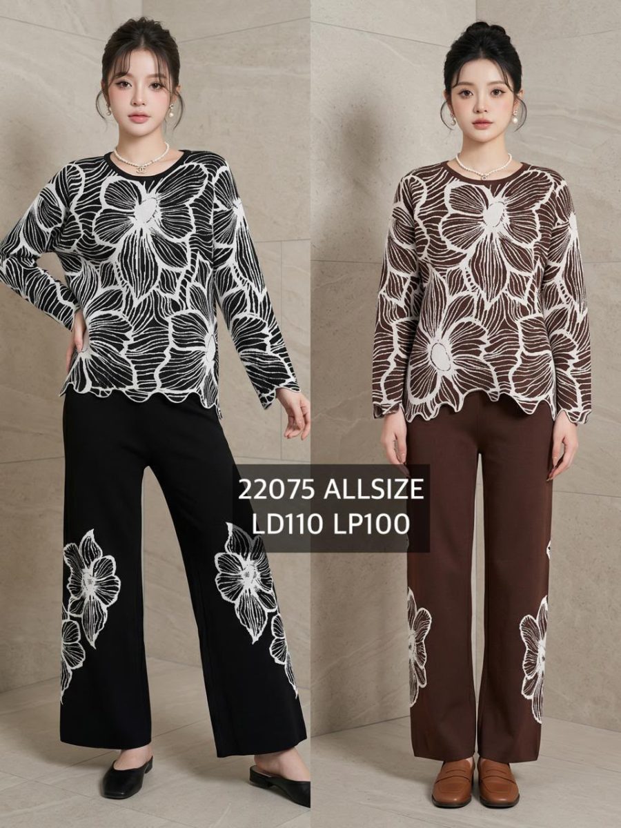 22075 set rajut bunga